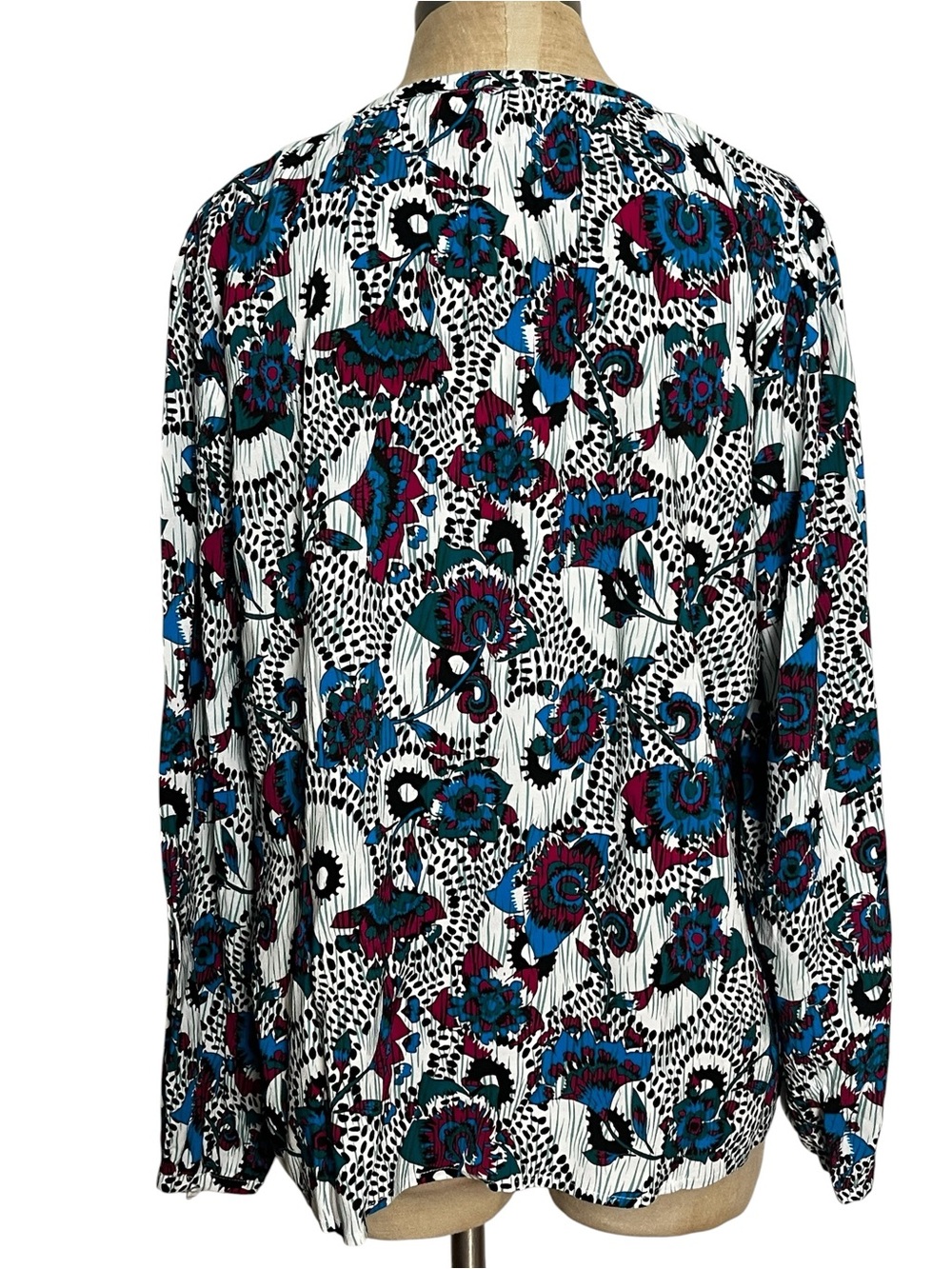 Suncoo Paris Lamour Floral Print Blouse Large T3 Abstract Boho - Picture 6 of 14